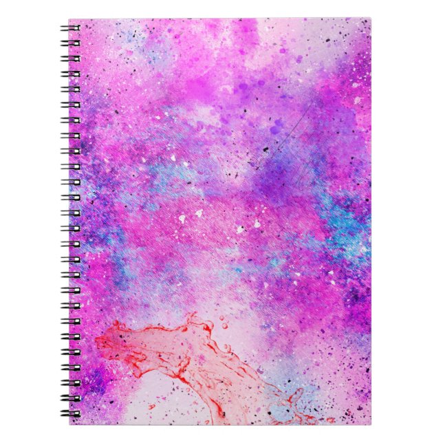 Cuaderno acuarela abstracta de arte de fondo (Frente)