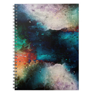 Cuaderno acuarela abstracta de arte de fondo