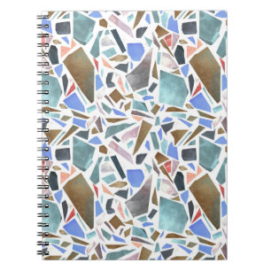 Cuaderno acuarela abstracta: fondo blanco dibujado a mano.