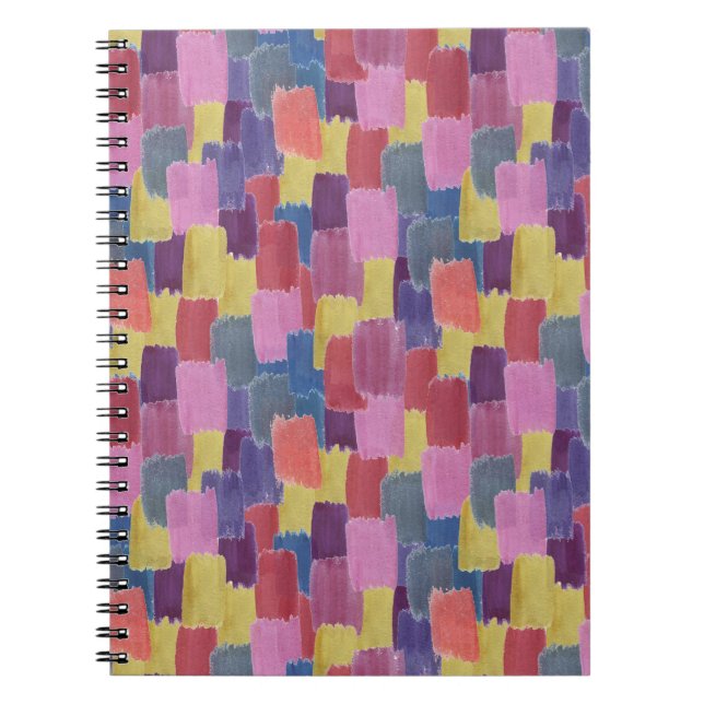 Cuaderno acuarela abstracta: fondo salpicado sin costuras. (Frente)