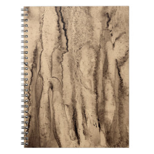 Cuaderno acuarela abstracta sobre textura de papel. En Sepi