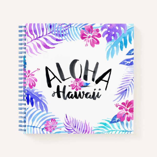 Cuaderno Acuarela Aloha Hawaii Tropical | Portátil (Anverso)