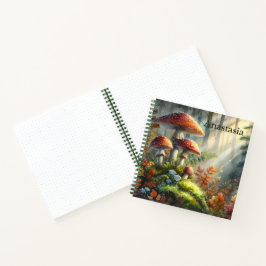 Cuaderno Acuarela Amanita Mushrooms Bosque Foliage Art