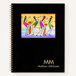 Cuaderno Acuarela, arte africano, expresar felicidad