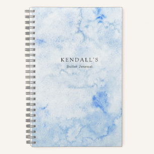 Cuaderno Acuarela Azul Elegante