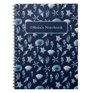Cuaderno Acuarela bajo el patrón marino