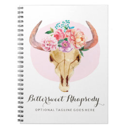 Cuaderno Acuarela bohemia rústica Rubor del cráneo de la