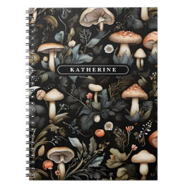 Cuaderno Acuarela Bosque de vegetación de los hongos Cae