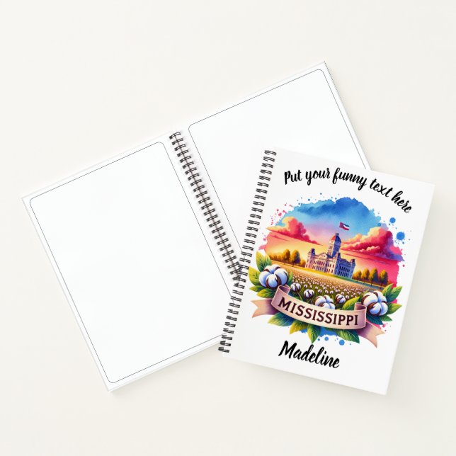 Cuaderno Acuarela colorida de Mississippi (Interior)