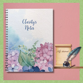 Cuaderno acuarela con motivos florales y encantado