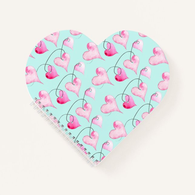 Cuaderno Acuarela Corazón de San Valentín (Anverso)