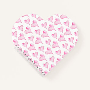 Cuaderno Acuarela Corazón rosa Regalo de San Valentín