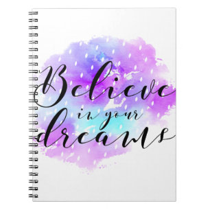 Cuaderno Acuarela cree en tu cita de sueños