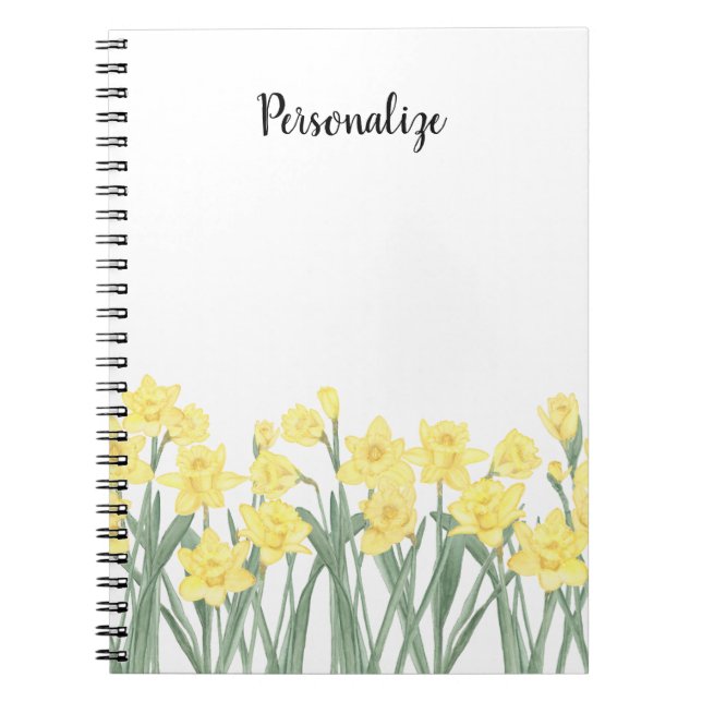 Cuaderno Acuarela Daffodil Floral (Frente)