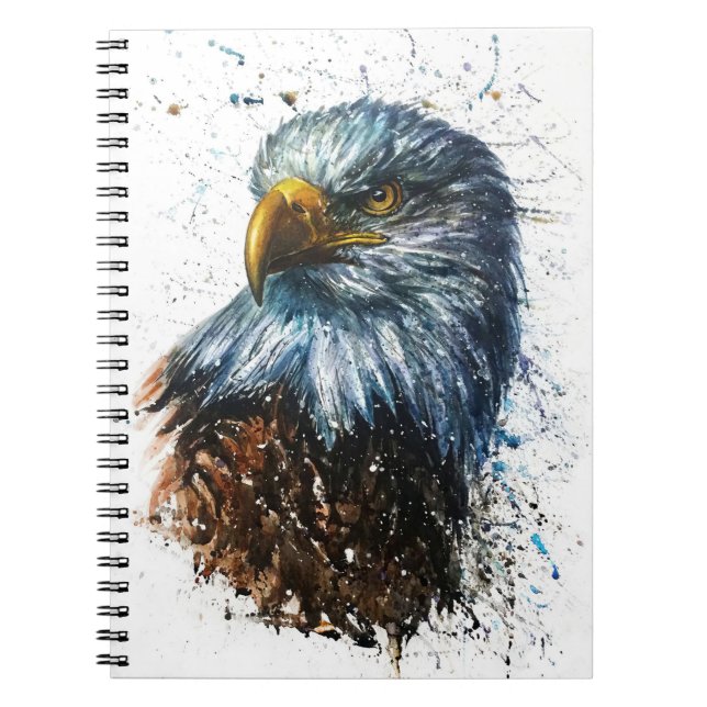 Cuaderno Acuarela de águila estadounidense (Frente)