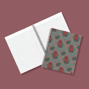 Cuaderno Acuarela de Banksia Roja - Flor nativa australiana