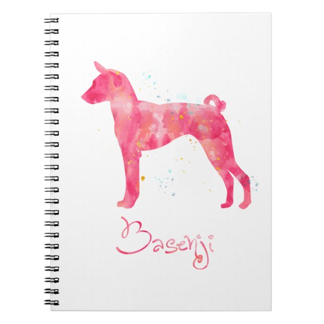 Cuaderno Acuarela de Basenji (Frente)