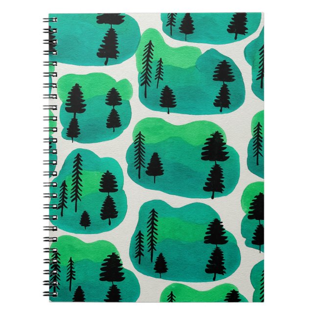 Cuaderno Acuarela de bosque/árbol (Frente)