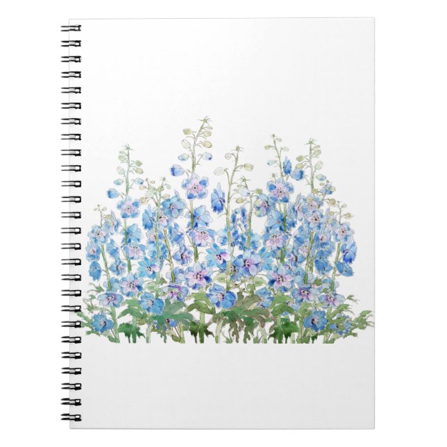 Cuaderno acuarela de campo azul y púrpura (Frente)
