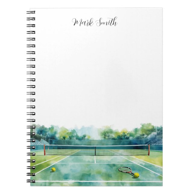 Cuaderno Acuarela de cancha de tenis (Frente)