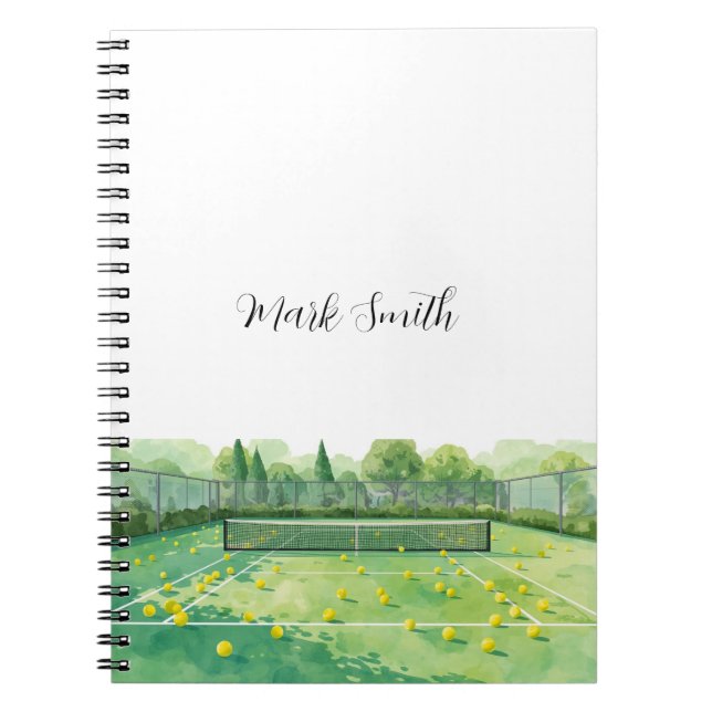 Cuaderno Acuarela de cancha de tenis (Frente)