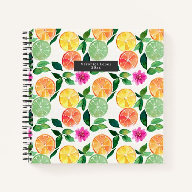 Cuaderno Acuarela de cítricos botánicos (Anverso)