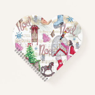 Cuaderno acuarela de cuento de hadas para navidades