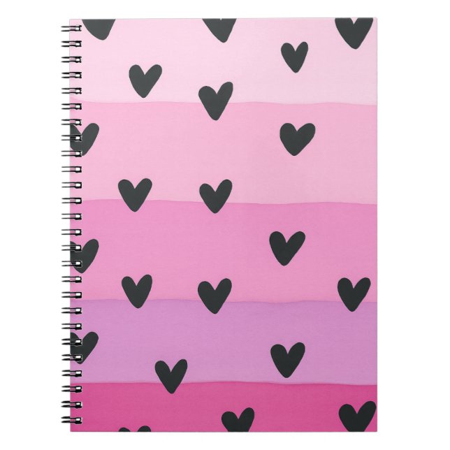 Cuaderno Acuarela de diseño de temática cardíaca (Frente)
