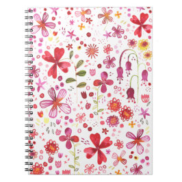 Cuaderno Acuarela de flores moderna