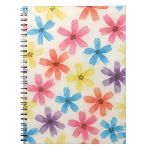 Cuaderno Acuarela de Flores Múltiples Colores