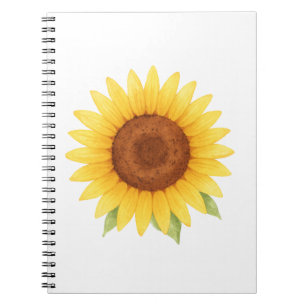 Cuaderno Acuarela de girasol único