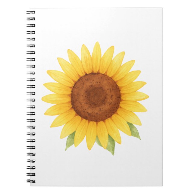Cuaderno Acuarela de girasol único (Frente)