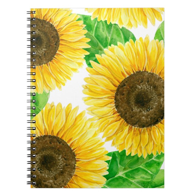 Cuaderno acuarela de girasoles (Frente)