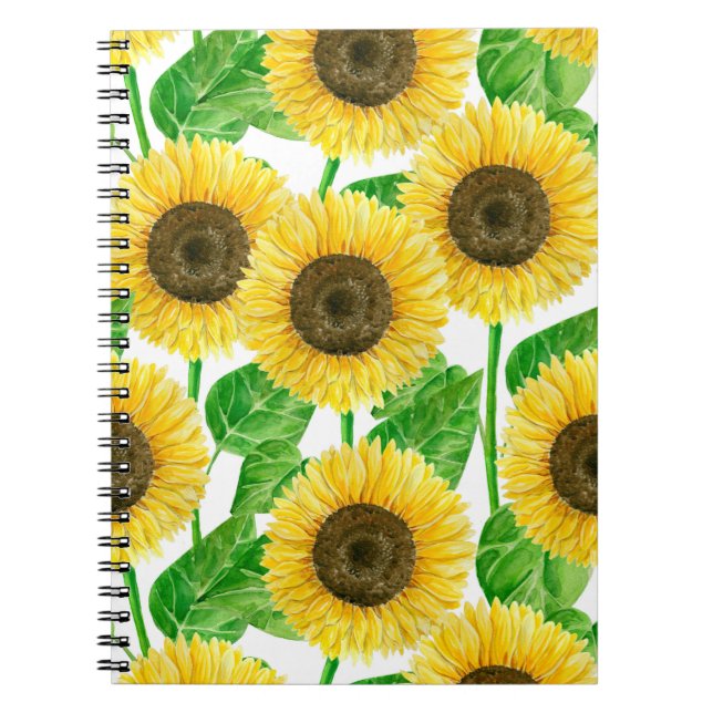 Cuaderno acuarela de girasoles (Frente)