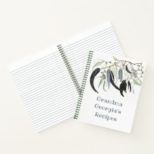 Cuaderno acuarela de hojas de goma verde pálido