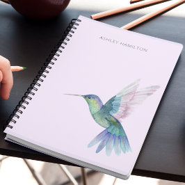 Cuaderno Acuarela de Hummingbird personalizada