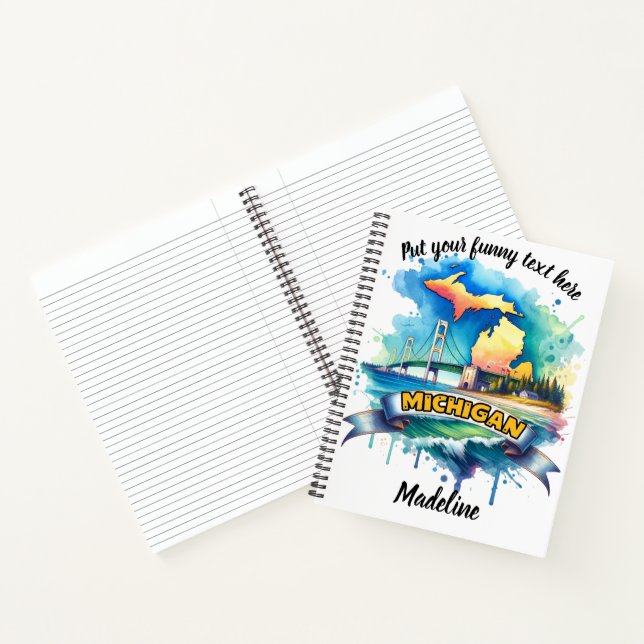 Cuaderno Acuarela de la belleza de Michigan (Interior)