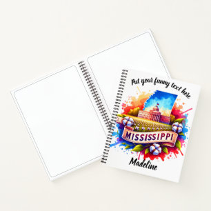 Cuaderno Acuarela de la vista icónica de Mississippi
