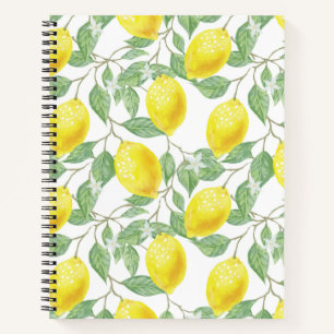 Cuaderno Acuarela de lémones y hojas