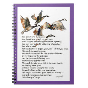 Cuaderno acuarela de los gansos salvajes + poema de los oli