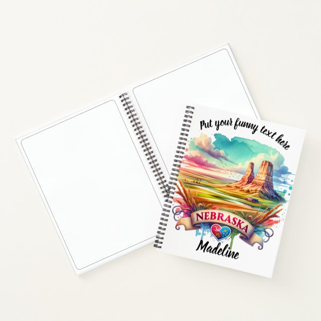 Cuaderno Acuarela de los paisajes de Nebraska (Interior)