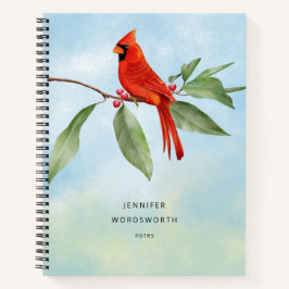 Cuaderno Acuarela de Monograma Azul Verde Rojo Cardenal