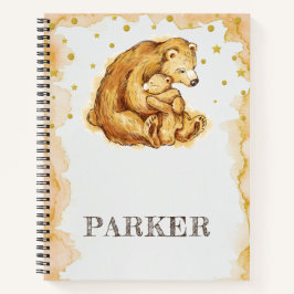 Cuaderno Acuarela de oso personalizada