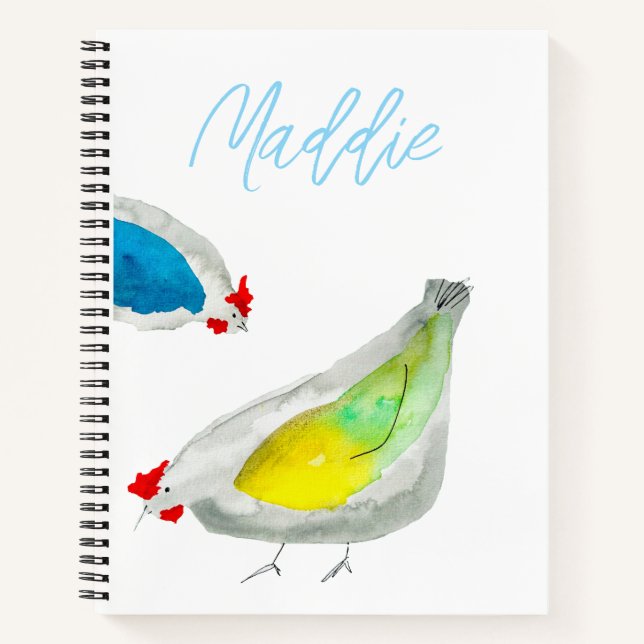Cuaderno Acuarela de pollitos lindos (Anverso)