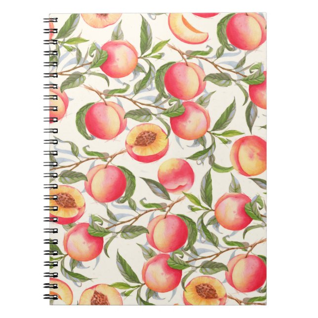 Cuaderno acuarela dibujada a mano patrón transparente con n (Frente)