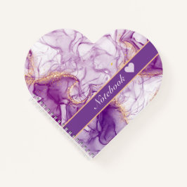 Cuaderno Acuarela divertida fondo púrpura con Relieves meta