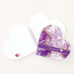 Cuaderno Acuarela divertida fondo púrpura con Relieves meta