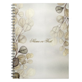 Cuaderno Acuarela Eucalipto Dorado Foliage Brillante Elegan