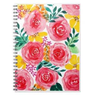 Cuaderno acuarela floral