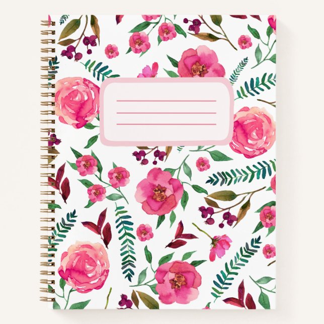 Cuaderno Acuarela floral (Anverso)